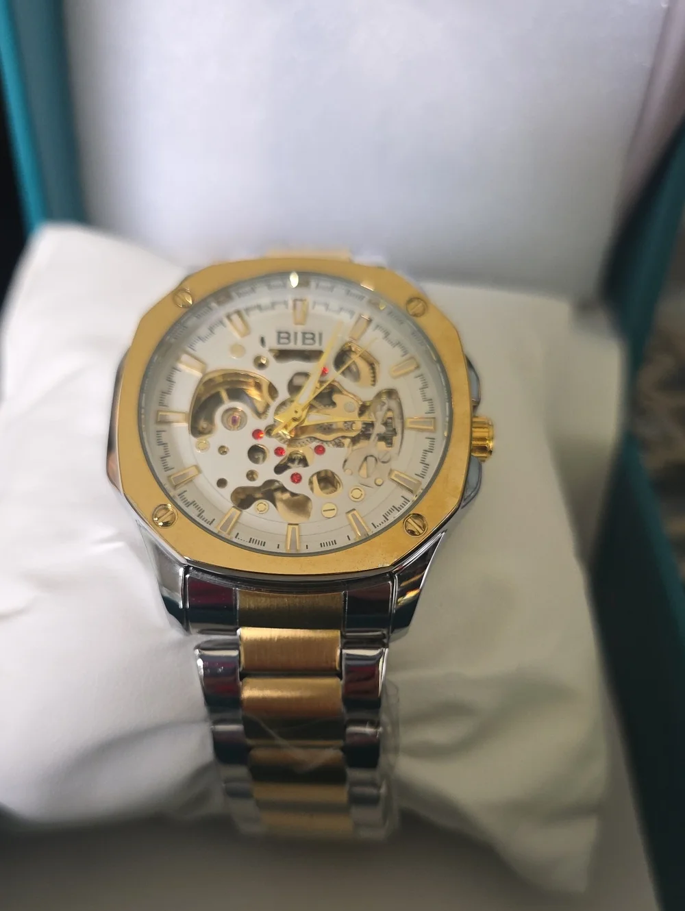 273. BIBI Two-Tone Skeleton Watch - Gold & Silver